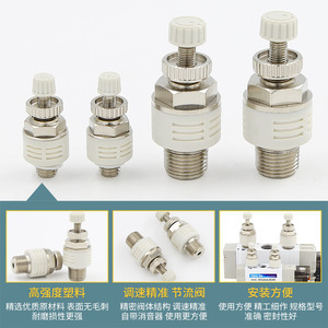 Vanne de régulation en plastique Qingze Silencer S-ASN2-M5 pour système pneumatique - Product Image 3