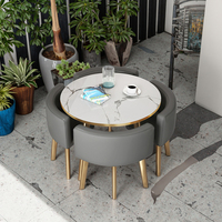 Ensemble table et chaises de salle à manger de luxe léger pour la maison, balcon, réception, centre commercial, négociation simple, rangement, étagères à chaussures