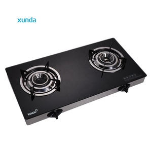 Cuisinière à gaz Xunda en verre trempé <span class=keywords><strong>2</strong></span> brûleurs Économie d'énergie Haute puissance de feu Nettoyage facile Outil de cuisine ménager - Product Image 1