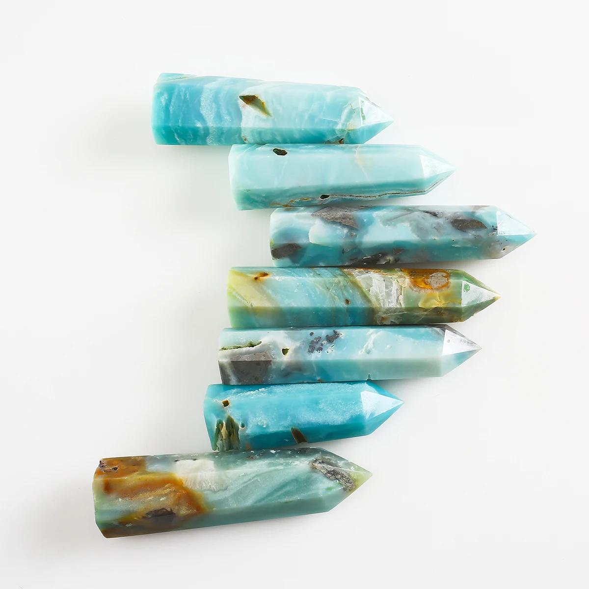 Природные Карибские точки кальцита медитация небесно-голубой кристалл ТОЧКА исцеления хрустальные башни