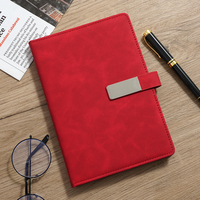 Carnet de notes professionnel A5 personnalisé en PU, ensemble cadeau avec reliure cousue, 100 feuilles, stylo métallique, boucle magnétique, journal intime, logo, pour bureau et entreprise