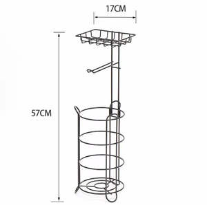 Soporte de Metal de diseño moderno, dispensador de papel higiénico y pañuelos, organizador de almacenamiento de baño de plástico para uso doméstico - Product Image 2