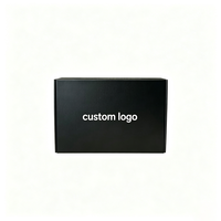 Caja de Cartón Negra Personalizada con Logotipo, Caja de Embalaje Corrugada Ecológica para Envío de Ropa