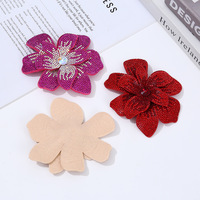 Motif en forme de fleur, strass à coudre, perles brodées pour la fabrication de bijoux et les patchs en tissu pour vêtements
