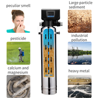 Adoucisseur d'eau, purificateur d'eau, système de filtration d'eau entièrement automatique à rétrolavage en acier inoxydable, résine
