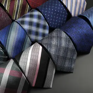 条纹标准领带柔软男士佩斯利涤纶领带紧身领带男士商务领带设计师cavat 8厘米宽度