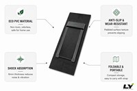 Alfombrilla Plegable de PVC de 173x61cm y 6mm para Cinta de Correr, Antideslizante, Absorbente de Impactos, para Equipos de Ejercicio, Alfombra de Gimnasio, Venta al Por Mayor, OEM