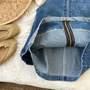 Vendita all'Ingrosso 2026 Abito Estivo Senza Maniche in <span class=keywords><strong>Jeans</strong></span> per Bambine, Stile A-line - Product Image 3