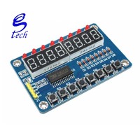 TM1638 modul tampilan kunci untuk AVR New 8-Bit LED Digital Tube 8-Bit TM1638