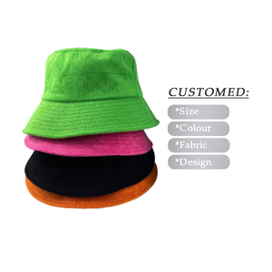 Nouveaux chapeaux seau de plage hommes femmes chapeaux seau Protection solaire extérieure tissu éponge doux adulte Logo personnalisé chapeau seau - Product Image 1