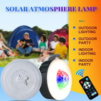 2023New camping en plein air lumière portable recharge solaire alimentation de secours RVB lumière ambiante led lumière camping lampe
