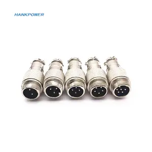 GX12 M12 2 3 4 5 6 Pin Ronde Connector Draad Panel Metalen Connectors Waterdichte Kabel Man Vrouw Socket