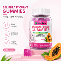 Gummies véganes naturelles BBL pour la courbe mammaire – Complément de soin corporel pour femmes, favorisant l'augmentation mammaire, le lifting, la fermeté des hanches et des fesses, et le soutien immunitaire