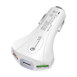 Caricabatterie da auto QC3.0 a ricarica rapida 18W QC 3.0 con doppia porta USB + Type C 3.5A per iPhone Samsung Xiaomi Huawei - Product Image 2