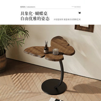 Mesa de Centro con Forma de Mariposa, Estructura de Madera Maciza y Tablero de Fibra de Densidad Media, Estilo Chino Clásico, Diseño Moderno para Sala de Estar o Dormitorio
