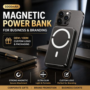 Power <span class=keywords><strong>Bank</strong></span> Magnetico Ultra-sottile in Alluminio da 5000mAh Certificato CE/UN38.3/MSDS per Telefono, Orologio e Auricolari - Product Image 3
