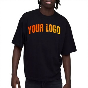 เสื้อยืดสตรีทแวร์ทรงโอเวอร์ไซส์ ตัดเย็บแบบครอป ผ้าฝ้าย 100% พิมพ์ลายตามสั่ง สไตล์วินเทจฟอกสีแบบแอซิดวอช สำหรับผู้ชาย - Product Image 1
