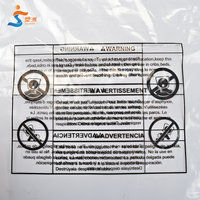Sac en Mylar transparent en plastique mat, sac en feuille de Mylar transparent, fermeture à glissière, joint de poignée, encoche de déchirure, collation alimentaire, bonbons, chocolat Sto