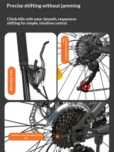 Vélo de montagne pour adultes, <span class=keywords><strong>27</strong></span> vitesses, frein à disque, cadre en acier à haute teneur en carbone de 24 <span class=keywords><strong>pouces</strong></span>, fourche à ressort, vélo de randonnée pour hommes, femmes, étudiants, déplacements quotidiens - Product Image 2
