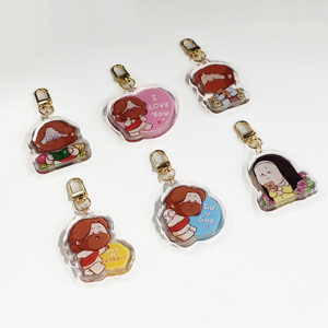 Anime Figure Acrylic Shaker <b>Keychain</b> Factory Design Acrylic Charm Shaker Key Chain <b>Custom</b> Acrylic <b>Keychain</b> - Product Image 5