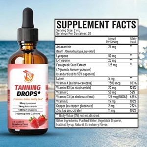 Gotas Líquidas Bronceadoras de Alta Potencia con Licopeno para un Brillo Natural Mediante la Nutrición de la Piel desde Adentro, Gotas Líquidas de Vitamina C - Product Image 2