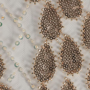 <span class=keywords><strong>Marimekko</strong></span> Guipure ผ้าทูลปักลูกปัดสีขาว,ผ้าลูกไม้สำหรับเจ้าสาวแวววาวสำหรับชุดแต่งงาน - Product Image 5