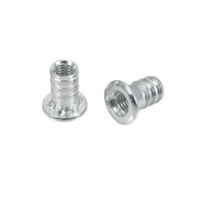 Tuercas de rosca inversa M6 M8 M10, color hierro, zincadas, para herrajes de muebles de madera, tornillos ajustables para patas empotradas - Product Image 1