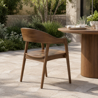 Chaise de salle à manger moderne en bois avec siège rembourré, chaise d'appoint pour hôtel, restaurant, maison