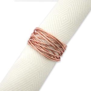 Offre Spéciale ronds de serviette en métal or rose vaisselle élégante pour restaurants et fêtes - Product Image 3