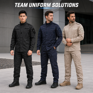 Ensemble d'uniformes de sécurité professionnels de couleur unie, noir, bleu marine, pour les environnements d'entraînement et de travail - Product Image 2