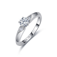 Bague en Moissanite en Argent Sterling 925, Ronde 5mm, 4 Griffes, VVS1 Couleur D, Pierres Latérales, 3 Couleurs, Bijoux