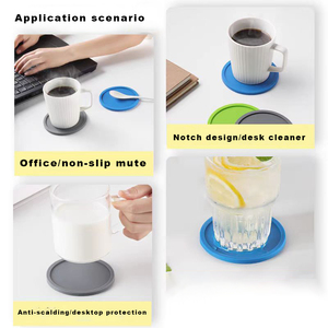 Custom Silicone Coasters Rubber Manufacturers High Temperature Anti-slip Spill-proof <b>Cup</b> <b>Mat</b> Classic - Product Image 4