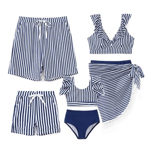 Traje de Baño Personalizado con Mangas de Hoja de Loto, MOQ 50, Conjunto Familiar de 6 Piezas, Bikini, Ropa de Playa para Mujer, Traje de Baño de Lujo - Product Image 5