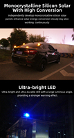 Feux de signalisation routière solaires à 12 LED en plastique, montage magnétique, protection IP66, réflecteur prismatique haute intensité
