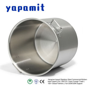 होटल और रेस्तरां वाणिज्यिक रसोई में पेशेवर शेफ के लिए मल्टी-प्लाई क्लैड बेस के साथ 12 एल स्टेनलेस स्टील सूप स्टॉक पॉट - Product Image 3