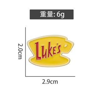 Broches en métal émaillé en gros, créatives et uniques, en forme de tasse à café Lukes, cadeaux promotionnels, broche en métal en forme de tasse de dessin animé, en stock - Product Image 6