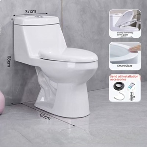<span class=keywords><strong>WC</strong></span> monobloc en céramique blanche moderne Wayon, chasse d'eau siphonique, double <span class=keywords><strong>bouton</strong></span> pour salle de bain d'hôtel - Product Image 6