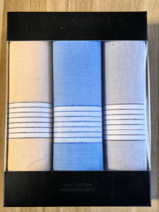 Bán Buôn 3-Gói Cổ Điển Sọc Túi Hình Vuông Cho Nam Giới Tùy Chỉnh 15.7X15.7 Inch Thoải Mái Bông Khăn Tay Trong Hộp Quà Tặng - Product Image 3