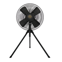 Ventilateur sur pied industriel Venz F2-20" noir, électrique, économe en énergie, pour l'industrie, l'extérieur, les bureaux, les hôtels et les foyers