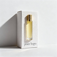 Boîte cadeau en papier pliable carrée avec impression de logo personnalisée, effet holographique luxueux, pour flacon de parfum