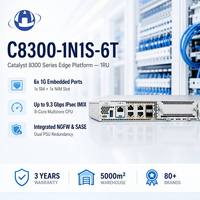 Plataformas Edge Catalyst Serie 8300 C8300-1N1S-6T, Plataforma SD-WAN de 1U, 6x1GbE, 8GB DRAM, 1 SM, 1 NIM, Ethernet de 2Gbps