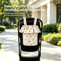 Sac à couches suspendu pour poussette à volants, organisateur de couches multi-poches pour bébé, sac fourre-tout pour les soins quotidiens de bébé en extérieur, personnalisable OEM