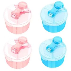 Boîtes de rangement pour lait en poudre et collations pour bébé personnalisables, trois compartiments, en plastique PP de qualité alimentaire - Product Image 1
