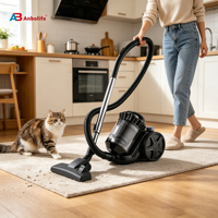 Anbolife Aspirateur sans sac à filtre HEPA portable à haute aspiration 26KPa Cyclone pour la maison