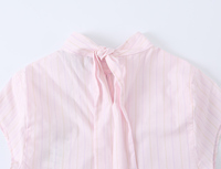 Hauts, chemisiers et blouses sans manches pour femmes, col rond, design ajouré, dos boutonné avec nœud, style décontracté, 2 coloris