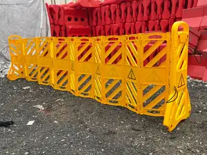 Barrera de plástico Rectable para seguridad en carretera, VALLA DE TRÁFICO temporal retráctil de plástico de alta calidad