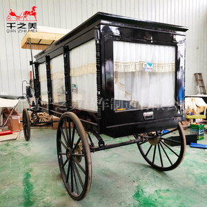 Chariot funéraire pour chevaux <span class=keywords><strong>Buggy</strong></span> pour chevaux à vendre Corbillard funéraire noir Fabricant de charrettes pour chevaux funéraires - Product Image 4