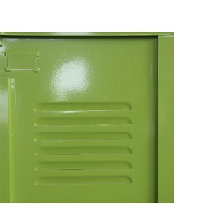 Muebles Juveniles de Acero, Armario Metálico Verde de 2 Puertas con Ruedas - Product Image 5