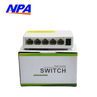 Répéteur/Extenseur PoE Gigabit ANPA AP-104GS 5 Ports 10/100/1000Mbps Plug & Play Empilable IEEE 802.3af/at RJ45 100m pour Caméra IP CCTV