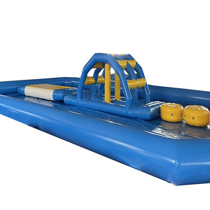 Deportes para adultos, parques acuáticos, divertido juego de obstáculos flotante inflable para lago para entusiastas de los deportes acuáticos - Product Image 4